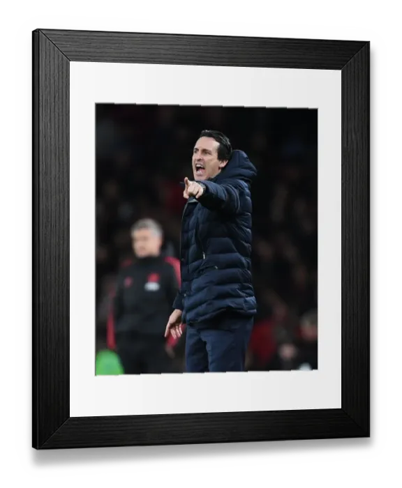 Framed Print : Unai Emery Focuses on Arsenal against Manchester United in FA Cup Clash