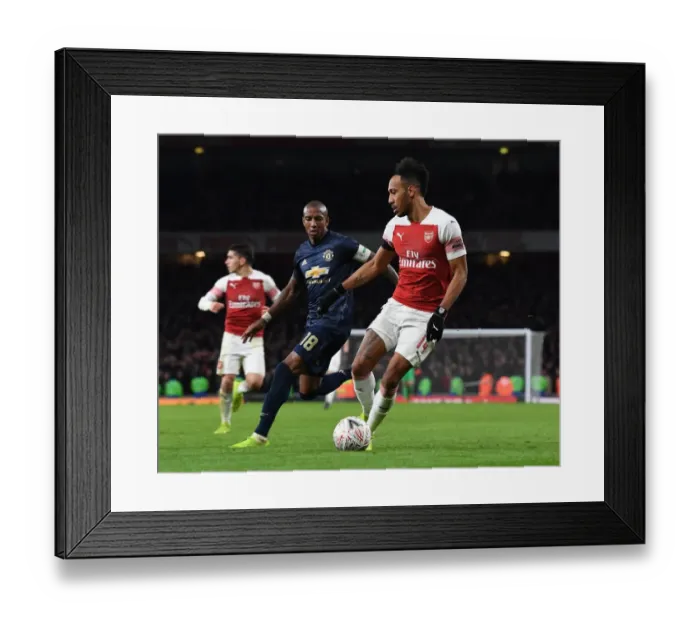 Framed Print : Arsenal vs Manchester United: Aubameyang vs Young in FA Cup Clash