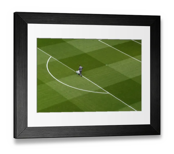 Framed Print : Preparing the Emirates Turf: Arsenal vs Manchester United, FA Cup Fourth Round Framed Print : Preparing the Emirates Turf: Arsenal vs Manchester United, FA Cup Fourth Round