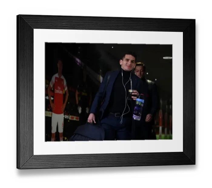 Framed Print : Arsenal's Lucas Torreira Prepares for FA Cup Clash Against Manchester United Framed Print : Arsenal's Lucas Torreira Prepares for FA Cup Clash Against Manchester United