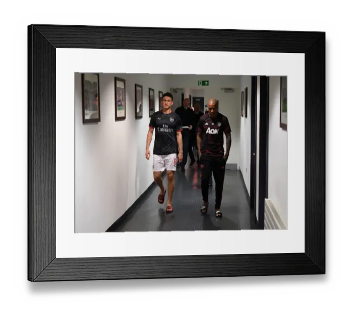 Framed Print : Arsenal vs Manchester United: A Clash of Titans - Koscielny vs Young, FA Cup Rivalry