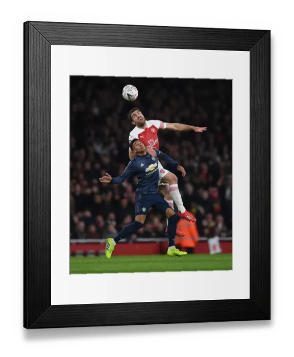 Framed Print : Arsenal vs Manchester United: Sokratis vs Lingard - FA Cup Fourth Round Clash at Emirates Stadium Framed Print : Arsenal vs Manchester United: Sokratis vs Lingard - FA Cup Fourth Round Clash at Emirates Stadium