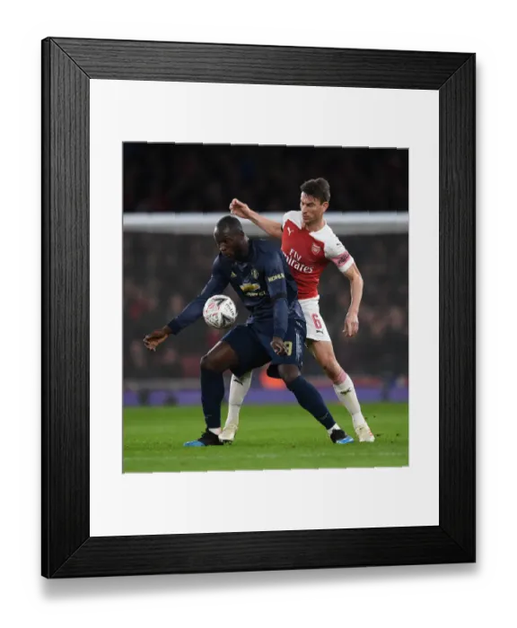 Framed Print : Arsenal vs Manchester United: Koscielny vs Lukaku - FA Cup Fourth Round Showdown