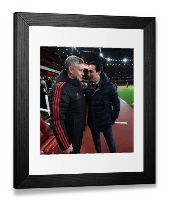 Framed Print : Unai Emery vs Ole Gunnar Solskjaer: The FA Cup Clash - Arsenal vs Manchester United (2018-19)