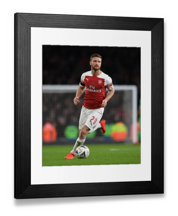 Framed Print : Arsenal's Mustafi: Focused and Ready for Arsenal vs Manchester United FA Cup Clash Framed Print : Arsenal's Mustafi: Focused and Ready for Arsenal vs Manchester United FA Cup Clash