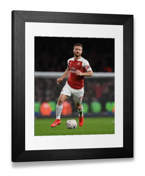 Framed Print : Arsenal's Mustafi Gears Up: The FA Cup Showdown Against Manchester United Framed Print : Arsenal's Mustafi Gears Up: The FA Cup Showdown Against Manchester United