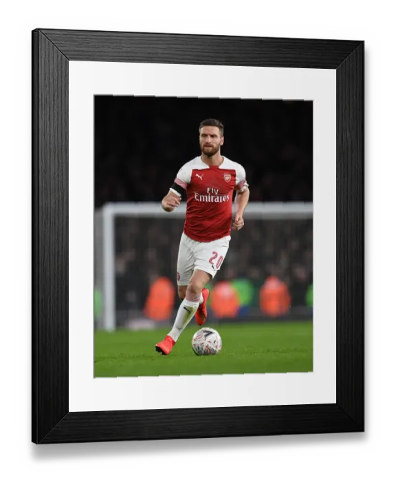 Framed Print : Mustafi's Unwavering Determination: Arsenal's FA Cup Battle Against Manchester United