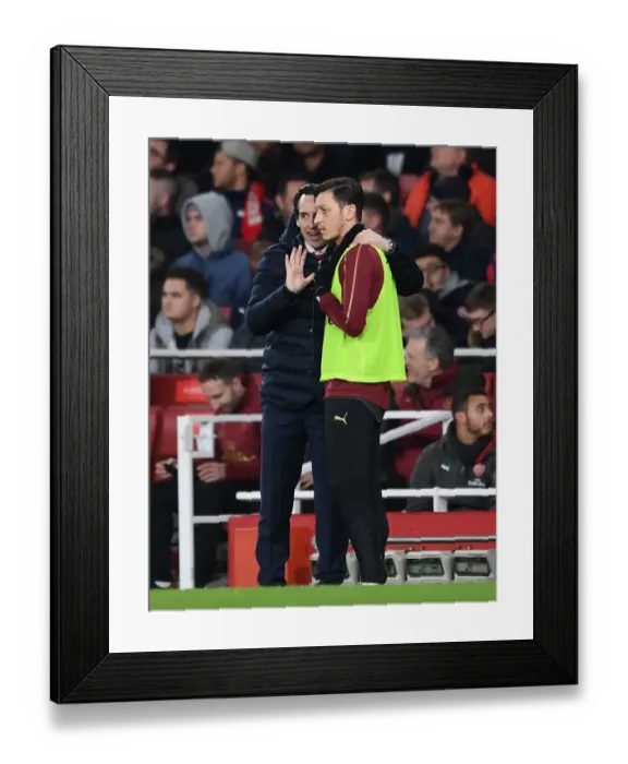 Framed Print : Arsenal vs Manchester United: Emery Coaches Ozil in FA Cup Clash Framed Print : Arsenal vs Manchester United: Emery Coaches Ozil in FA Cup Clash