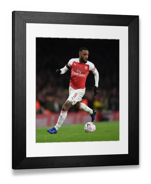 Framed Print : Arsenal's Lacazette in Focus: Arsenal vs Manchester United - FA Cup Showdown Framed Print : Arsenal's Lacazette in Focus: Arsenal vs Manchester United - FA Cup Showdown