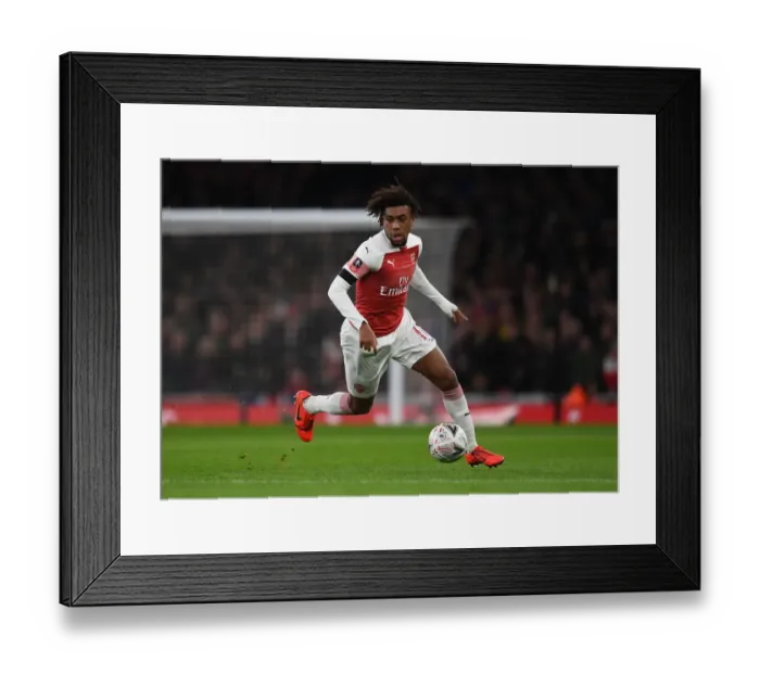 Framed Print : Arsenal vs Manchester United: FA Cup Clash - Alex Iwobi Focus