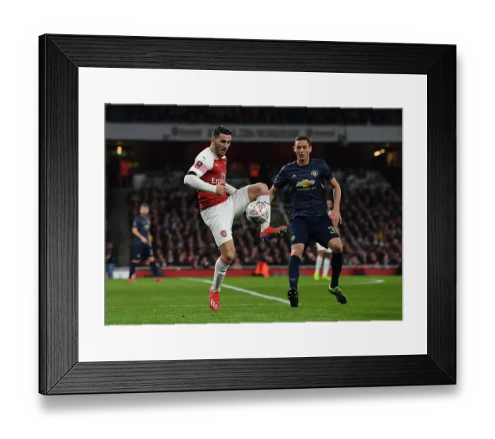 Framed Print : Arsenal vs Manchester United: Tense Clash in FA Cup Fourth Round - Sead Kolasinac vs Nemanja Matic Framed Print : Arsenal vs Manchester United: Tense Clash in FA Cup Fourth Round - Sead Kolasinac vs Nemanja Matic