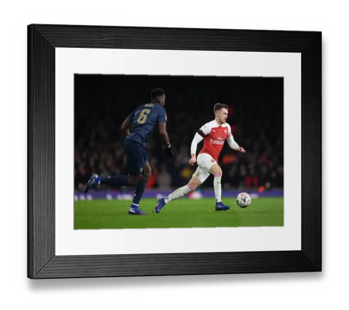 Framed Print : Ramsey vs Pogba: FA Cup Battle - Arsenal vs Manchester United Framed Print : Ramsey vs Pogba: FA Cup Battle - Arsenal vs Manchester United