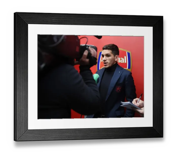 Framed Print : Arsenal's Lucas Torreira Pre-Match Interview: Arsenal FC vs Cardiff City, Premier League 2018-19 Framed Print : Arsenal's Lucas Torreira Pre-Match Interview: Arsenal FC vs Cardiff City, Premier League 2018-19