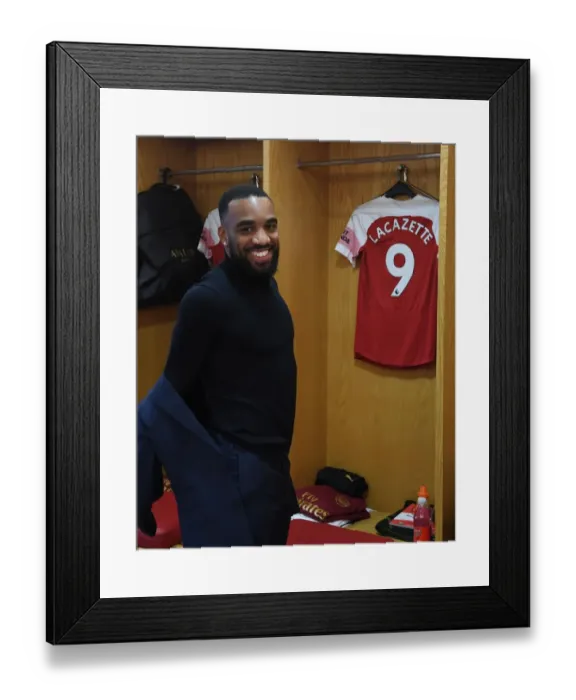 Framed Print : Arsenal FC: Alex Lacazette's Pre-Match Routine vs Cardiff City (2018-19) Framed Print : Arsenal FC: Alex Lacazette's Pre-Match Routine vs Cardiff City (2018-19)