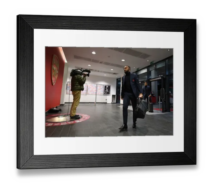 Framed Print : Arsenal's Alexandre Lacazette Arrives at Emirates Stadium Ahead of Arsenal v Cardiff City Premier League Clash Framed Print : Arsenal's Alexandre Lacazette Arrives at Emirates Stadium Ahead of Arsenal v Cardiff City Premier League Clash