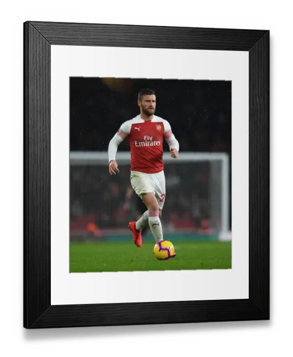 Framed Print : Arsenal's Mustafi in Action Against Cardiff City (Premier League 2018-19)