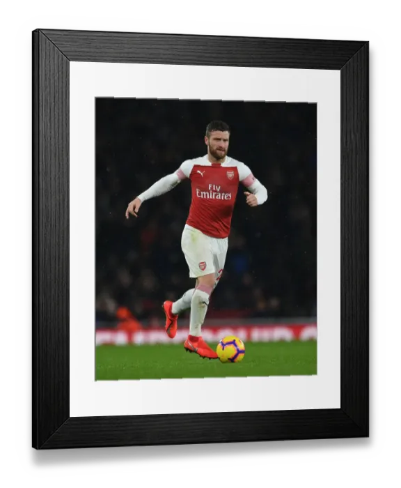 Framed Print : Arsenal's Mustafi in Action: Premier League 2018-19 - Arsenal vs. Cardiff City