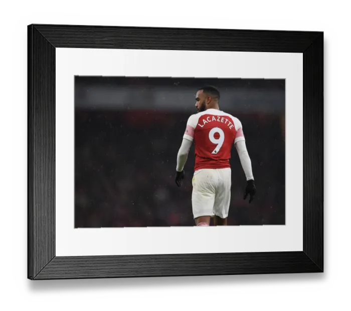 Framed Print : Alexandre Lacazette in Action: Arsenal vs. Cardiff City, Premier League 2018-19