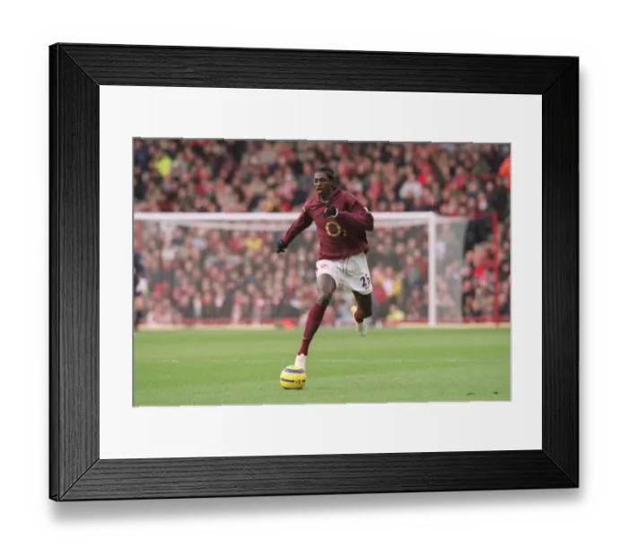 Framed Print : Arsenal's Adebayor Scores Dramatic Goal vs Bolton Wanderers at Highbury, 2006 FA Premiership