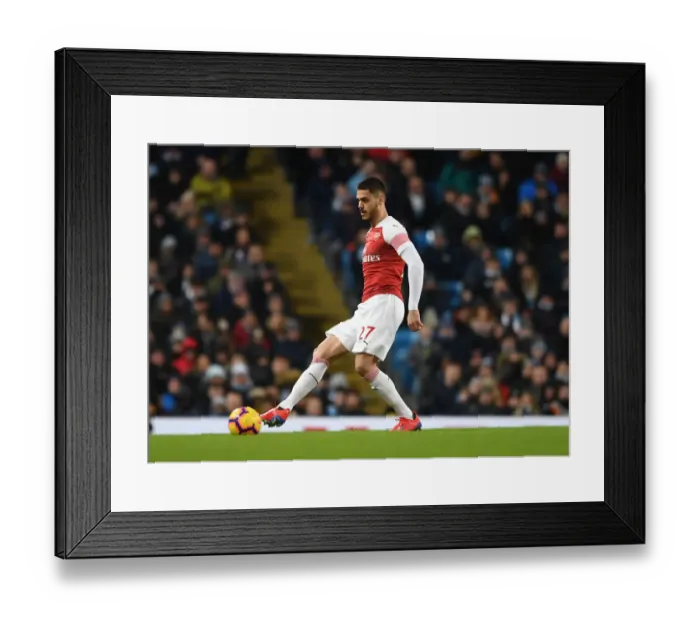 Framed Print : Arsenal's Mavropanos Faces Manchester City in Premier League Clash (2018-19) Framed Print : Arsenal's Mavropanos Faces Manchester City in Premier League Clash (2018-19)