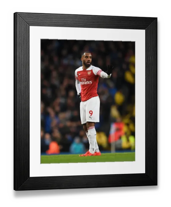 Framed Print : Alexandre Lacazette vs Manchester City: Premier League Showdown (2018-19) Framed Print : Alexandre Lacazette vs Manchester City: Premier League Showdown (2018-19)