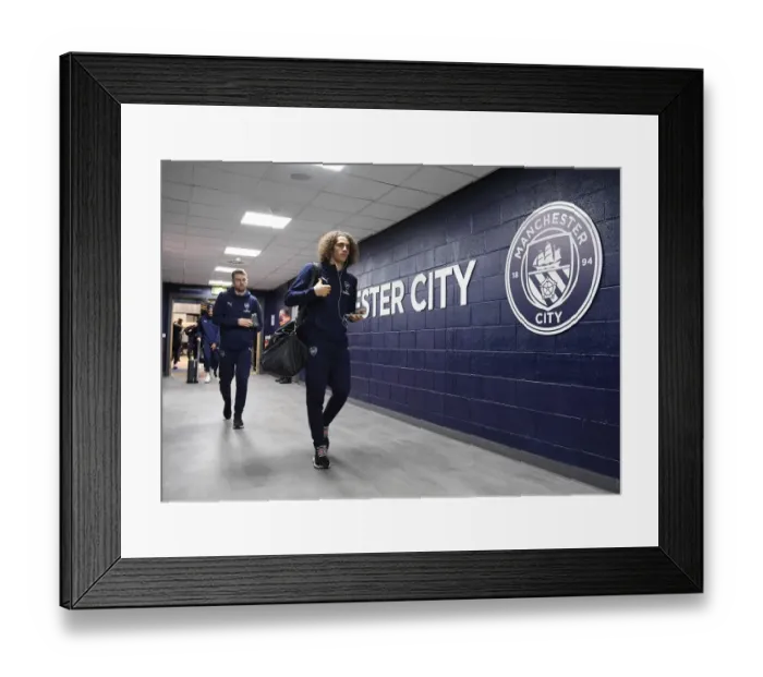 Framed Print : Arsenal's Guendouzi Arrives at Etihad Stadium Ahead of Manchester City Clash (Premier League 2018-19)