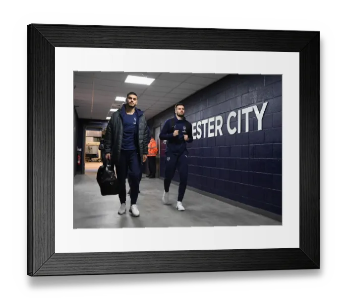 Framed Print : Arsenal Players Arrive at Etihad Stadium Ahead of Manchester City Showdown - Premier League 2018-19