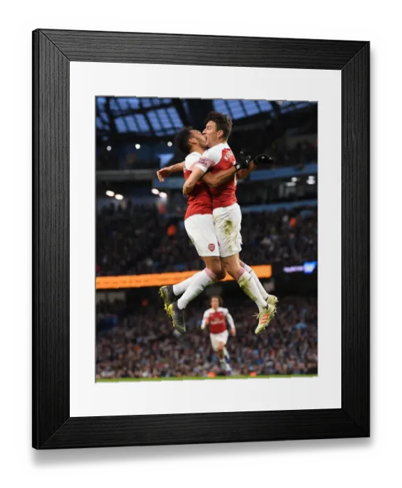 Framed Print : Arsenal's Unforgettable Goal: Koscielny and Aubameyang's Epic Celebration vs. Manchester City (2018-19) Framed Print : Arsenal's Unforgettable Goal: Koscielny and Aubameyang's Epic Celebration vs. Manchester City (2018-19)