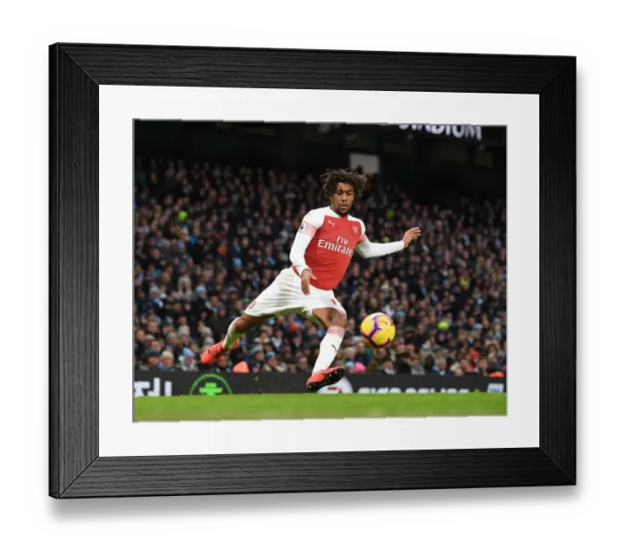 Framed Print : Arsenal's Alex Iwobi Faces Manchester City in Premier League Showdown Framed Print : Arsenal's Alex Iwobi Faces Manchester City in Premier League Showdown