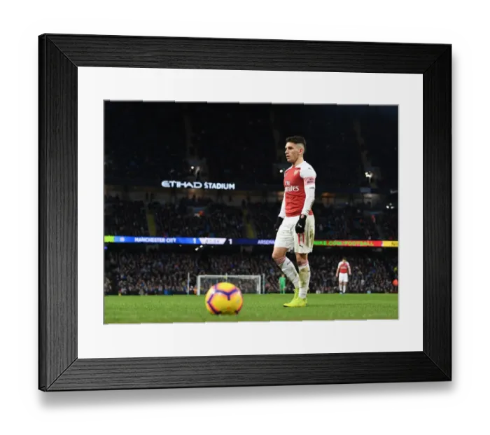 Framed Print : Torreira's Battle: Arsenal vs. Manchester City - Premier League 2018-19 Clash