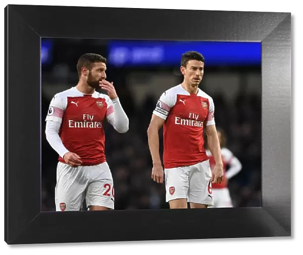 Arsenal's Mustafi and Koscielny Face Off Against Manchester City in Premier League Clash (2018-19)