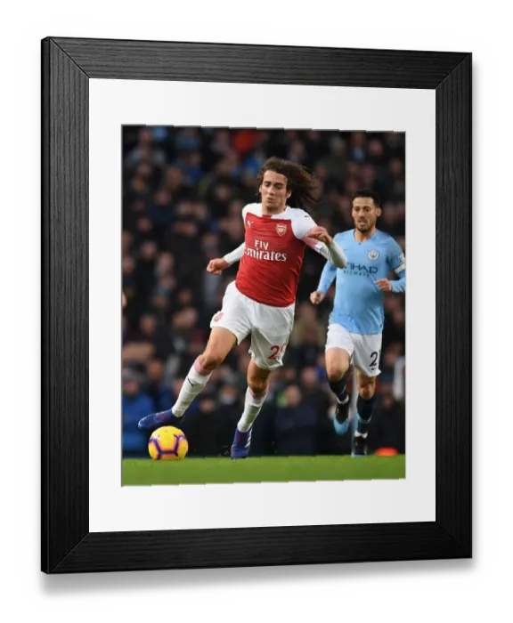 Framed Print : Guendouzi in Action: Arsenal vs. Manchester City - Premier League Showdown (2018-19) Framed Print : Guendouzi in Action: Arsenal vs. Manchester City - Premier League Showdown (2018-19)