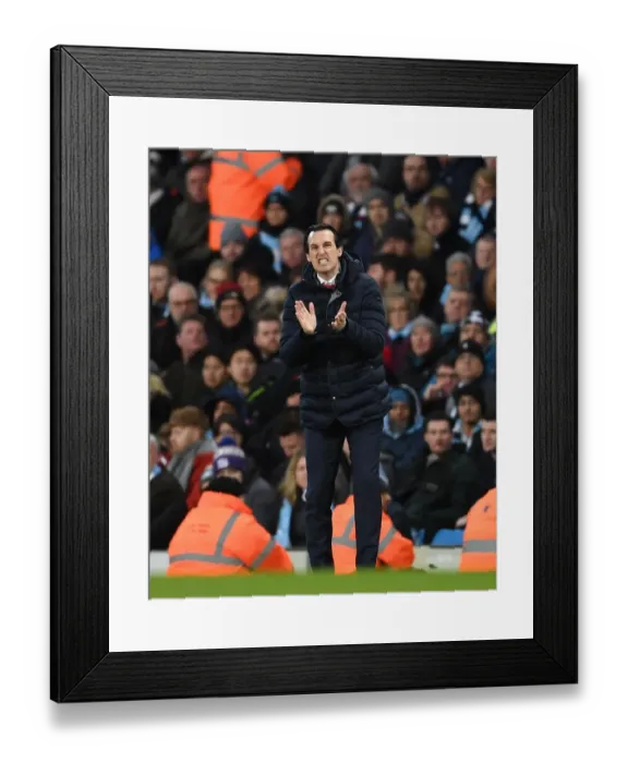 Framed Print : Unai Emery vs. Manchester City: Arsenal's Premier League Showdown 2018-19