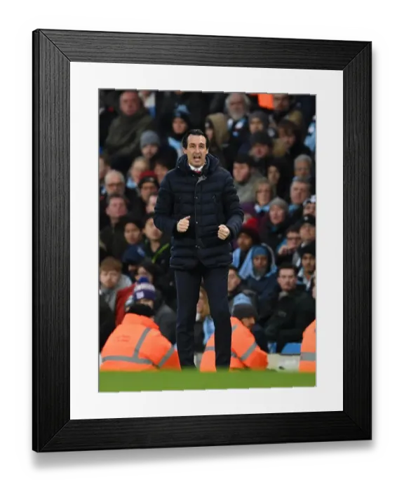 Framed Print : Unai Emery Leads Arsenal Against Manchester City - Premier League Clash (2018-19)