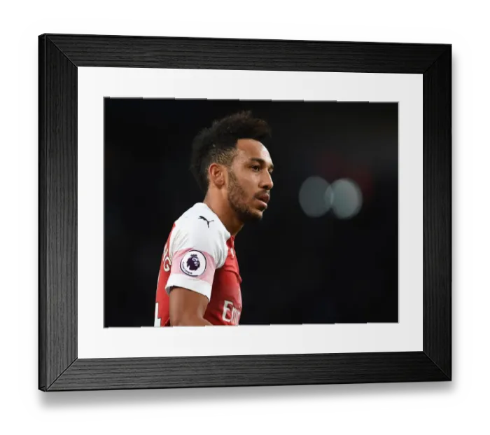 Framed Print : Pierre-Emerick Aubameyang Faces Manchester City: Premier League Showdown (2018-19) Framed Print : Pierre-Emerick Aubameyang Faces Manchester City: Premier League Showdown (2018-19)