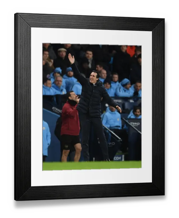 Framed Print : Unai Emery vs. Manchester City: Arsenal's Premier League Battle (2018-19)