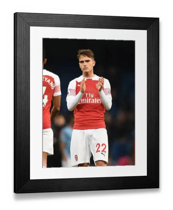 Framed Print : Denis Suarez Salutes Arsenal Fans After Manchester City Showdown, Premier League 2018-19