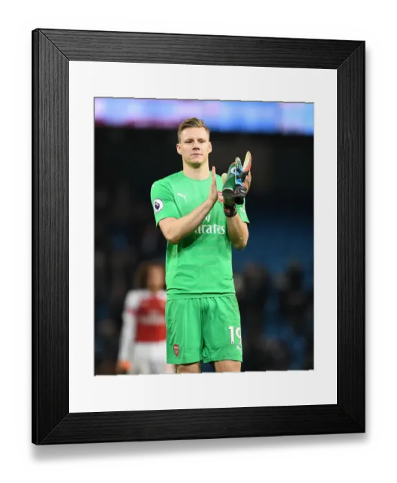 Framed Print : Arsenal's Bernad Leno Applauding Fans After Manchester City Match, 2018-19 Premier League Framed Print : Arsenal's Bernad Leno Applauding Fans After Manchester City Match, 2018-19 Premier League