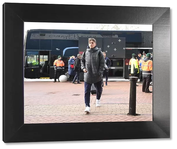 Arsenal's Denis Suarez Arrives at John Smiths Stadium Ahead of Huddersfield Clash