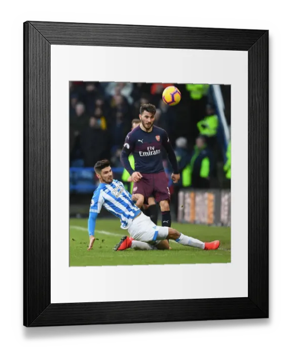 Framed Print : Intense Face-off: Sead Kolasinac vs. Christopher Schindler - Premier League Clash