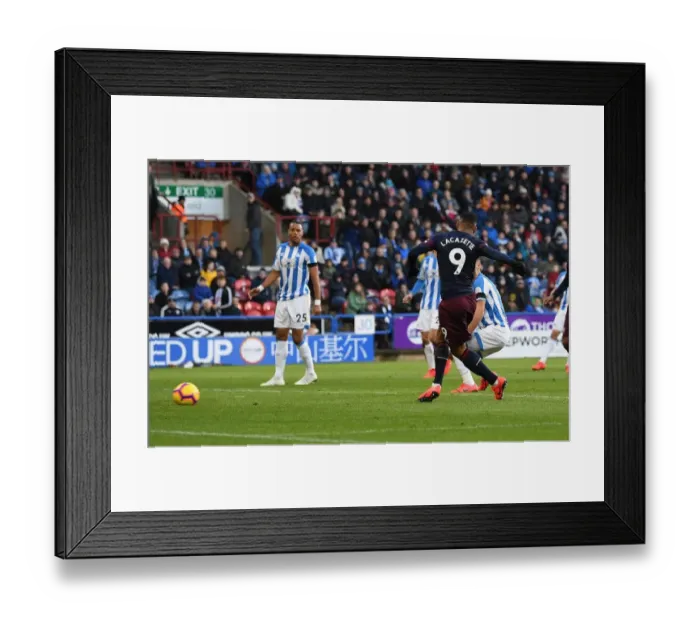 Framed Print : Alexis Lacazette Scores His Second Goal: Huddersfield vs. Arsenal, Premier League