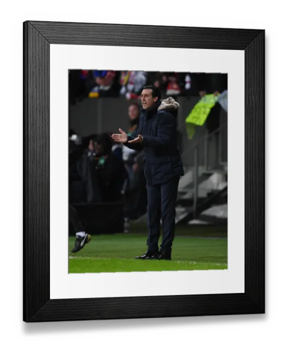 Framed Print : Unai Emery Leads Arsenal in Europa League Battle against BATE Borisov Framed Print : Unai Emery Leads Arsenal in Europa League Battle against BATE Borisov