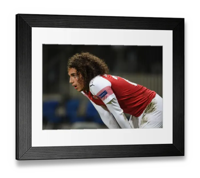 Framed Print : Arsenal's Matteo Guendouzi in Action against BATE Borisov in UEFA Europa League Round of 32 First Leg