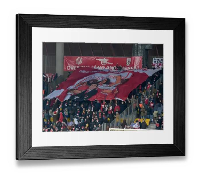 Framed Print : Arsenal Fans Show Support for Unai Emery at BATE Borisov vs Arsenal - UEFA Europa League Round of 32 (First Leg, 2019) Framed Print : Arsenal Fans Show Support for Unai Emery at BATE Borisov vs Arsenal - UEFA Europa League Round of 32 (First Leg, 2019)
