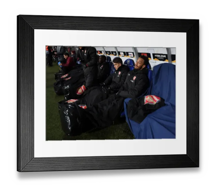 Framed Print : Arsenal's Aubameyang Gears Up: UEFA Europa League Showdown against BATE Borisov