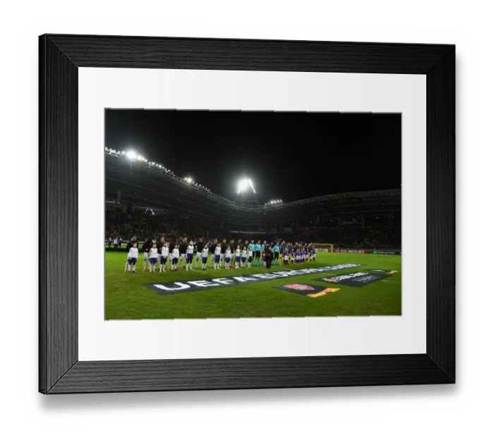Framed Print : Arsenal vs BATE Borisov: UEFA Europa League Round of 32 First Leg