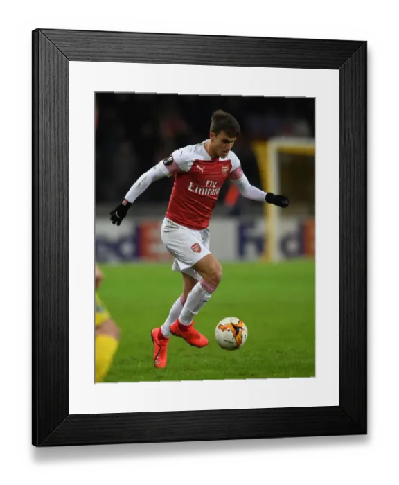 Framed Print : Denis Suarez in Action: Arsenal's Europa League Battle at BATE Borisov, February 2019 Framed Print : Denis Suarez in Action: Arsenal's Europa League Battle at BATE Borisov, February 2019
