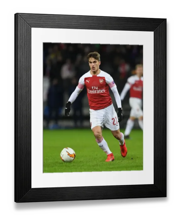 Framed Print : Denis Suarez in Action: Arsenal's Europa League Battle at BATE Borisov, February 2019