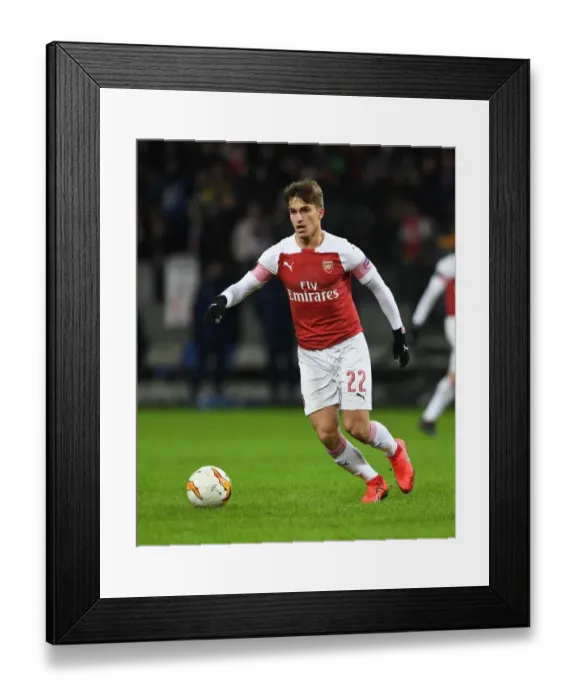 Framed Print : Denis Suarez in Action: Arsenal's Europa League Battle against BATE Borisov