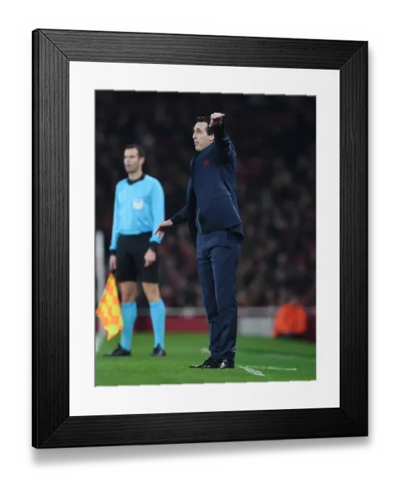 Framed Print : Unai Emery Leads Arsenal in Europa League Battle against BATE Borisov